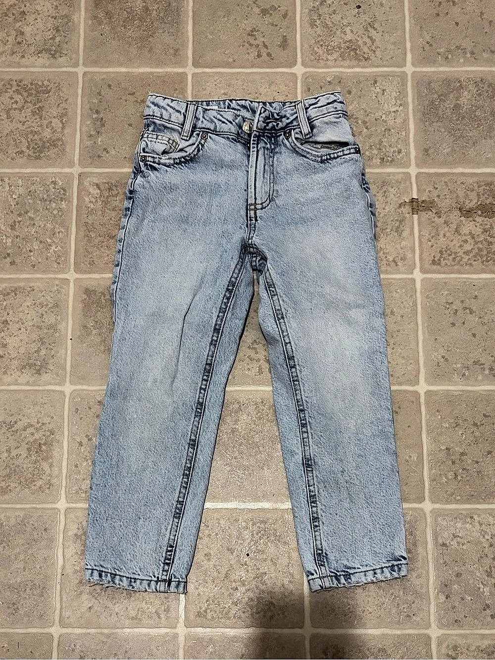 Zara Straight Leg Jeans Blue Waist 6